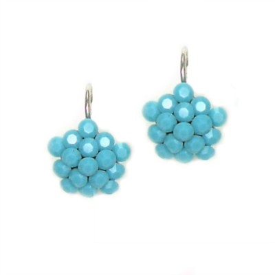 Swarovski Crystal Cluster Earring - Turquoise
